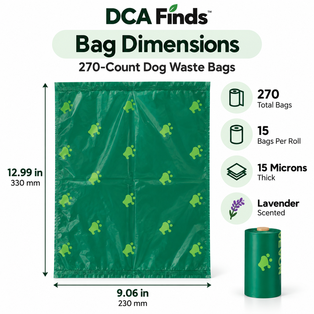 Dog Poop Waste Bags – 270 Count, Lavender Scented