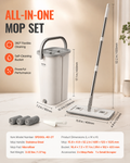 VEVOR  Microfiber Flat Mop & Bucket Set with Wringer