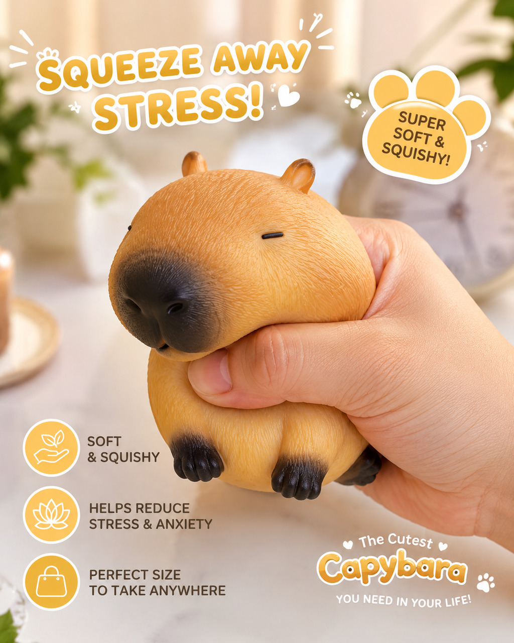 The Pocket Capybara™ Squishy ⭐️⭐️⭐️⭐️⭐️